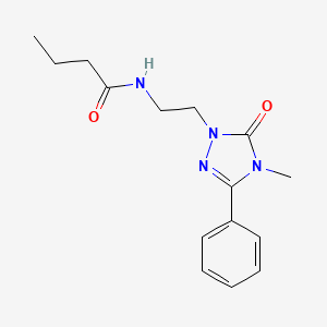N-(2-(4-methyl-5-oxo-3-phenyl-4,5-dihydro-1H-1,2,4-triazol-1-yl)ethyl)butyramide