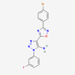 4-(3-(4-bromophenyl)-1,2,4-oxadiazol-5-yl)-1-(3-fluorophenyl)-1H-1,2,3-triazol-5-amine