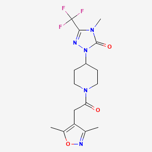 1-(1-(2-(3,5-dimethylisoxazol-4-yl)acetyl)piperidin-4-yl)-4-methyl-3-(trifluoromethyl)-1H-1,2,4-triazol-5(4H)-one