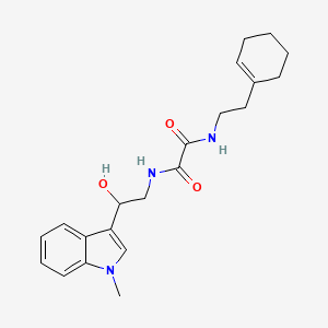 molecular formula C21H27N3O3 B2978418 N1-(2-(cyclohex-1-en-1-yl)ethyl)-N2-(2-hydroxy-2-(1-methyl-1H-indol-3-yl)ethyl)oxalamide CAS No. 1705667-00-0