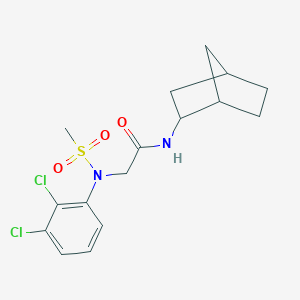 molecular formula C16H20Cl2N2O3S B297842 N-(2-bicyclo[2.2.1]heptanyl)-2-(2,3-dichloro-N-methylsulfonylanilino)acetamide 