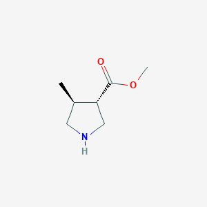 molecular formula C7H13NO2 B2978422 methyl (3S,4S)-4-methylpyrrolidine-3-carboxylate CAS No. 1065331-03-4; 1690062-05-5