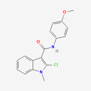 molecular formula C17H15ClN2O2 B2978439 2-chloro-N-(4-methoxyphenyl)-1-methyl-1H-indole-3-carboxamide CAS No. 478043-50-4