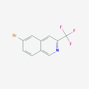 molecular formula C10H5BrF3N B2978453 6-Bromo-3-(trifluoromethyl)isoquinoline CAS No. 2138149-57-0