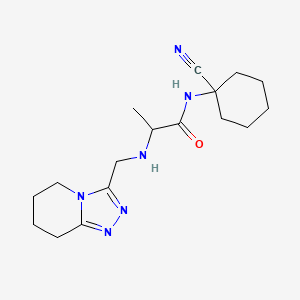 molecular formula C17H26N6O B2978469 N-(1-cyanocyclohexyl)-2-[({5H,6H,7H,8H-[1,2,4]triazolo[4,3-a]pyridin-3-yl}methyl)amino]propanamide CAS No. 1375858-22-2
