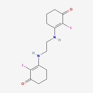 2-Iodo-3-((2-((2-iodo-3-oxocyclohex-1-enyl)amino)ethyl)amino)cyclohex-2-EN-1-one