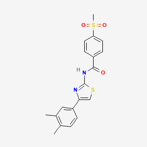 N-(4-(3,4-dimethylphenyl)thiazol-2-yl)-4-(methylsulfonyl)benzamide