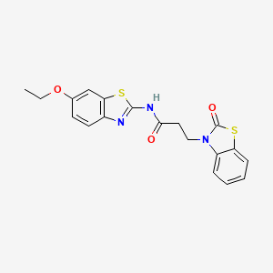 N-(6-ethoxy-1,3-benzothiazol-2-yl)-3-(2-oxo-1,3-benzothiazol-3-yl)propanamide