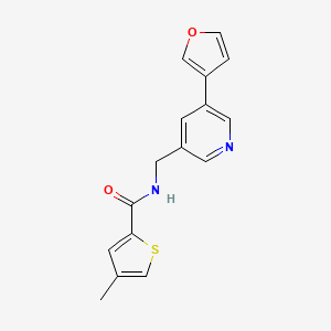 N-((5-(furan-3-yl)pyridin-3-yl)methyl)-4-methylthiophene-2-carboxamide
