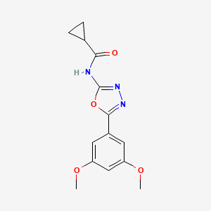 N-(5-(3,5-dimethoxyphenyl)-1,3,4-oxadiazol-2-yl)cyclopropanecarboxamide