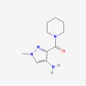 molecular formula C10H16N4O B2978508 1-Methyl-3-(piperidin-1-ylcarbonyl)-1H-pyrazol-4-amine CAS No. 1163715-35-2