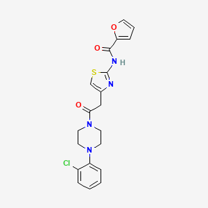 N-(4-(2-(4-(2-chlorophenyl)piperazin-1-yl)-2-oxoethyl)thiazol-2-yl)furan-2-carboxamide
