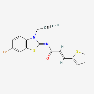(2E,NZ)-N-(6-bromo-3-(prop-2-yn-1-yl)benzo[d]thiazol-2(3H)-ylidene)-3-(thiophen-2-yl)acrylamide