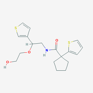 N-(2-(2-hydroxyethoxy)-2-(thiophen-3-yl)ethyl)-1-(thiophen-2-yl)cyclopentanecarboxamide