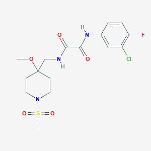 N'-(3-chloro-4-fluorophenyl)-N-[(1-methanesulfonyl-4-methoxypiperidin-4-yl)methyl]ethanediamide