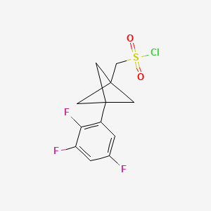 [3-(2,3,5-Trifluorophenyl)-1-bicyclo[1.1.1]pentanyl]methanesulfonyl chloride