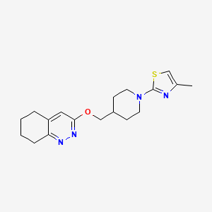 4-Methyl-2-(4-(((5,6,7,8-tetrahydrocinnolin-3-yl)oxy)methyl)piperidin-1-yl)thiazole