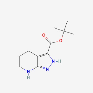 molecular formula C11H17N3O2 B2978545 Tert-butyl 4,5,6,7-tetrahydro-2H-pyrazolo[3,4-b]pyridine-3-carboxylate CAS No. 2248343-00-0