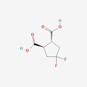 molecular formula C7H8F2O4 B2978556 Trans-4,4-difluorocyclopentane-1,2-dicarboxylic acid CAS No. 2361920-86-5