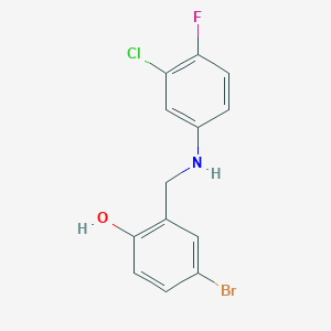 4-Bromo-2-{[(3-chloro-4-fluorophenyl)amino]methyl}phenol