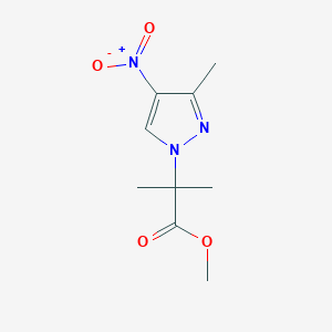 molecular formula C9H13N3O4 B2978573 Methyl 2-methyl-2-(3-methyl-4-nitro-1H-pyrazol-1-YL)propanoate CAS No. 1393102-03-8