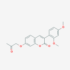 molecular formula C20H18O6 B2978574 3-(2,4-dimethoxyphenyl)-7-(2-oxopropoxy)-2H-chromen-2-one CAS No. 864760-85-0