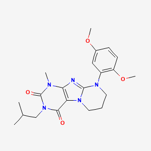 9-(2,5-dimethoxyphenyl)-1-methyl-3-(2-methylpropyl)-7,8-dihydro-6H-purino[7,8-a]pyrimidine-2,4-dione