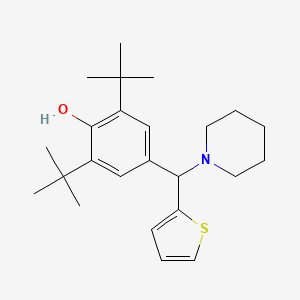 2,6-Di-tert-butyl-4-(piperidin-1-yl(thiophen-2-yl)methyl)phenol