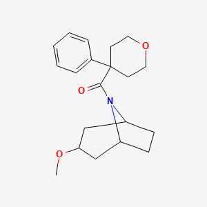 ((1R,5S)-3-methoxy-8-azabicyclo[3.2.1]octan-8-yl)(4-phenyltetrahydro-2H-pyran-4-yl)methanone