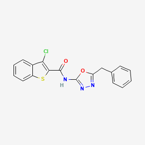 N-(5-benzyl-1,3,4-oxadiazol-2-yl)-3-chlorobenzo[b]thiophene-2-carboxamide