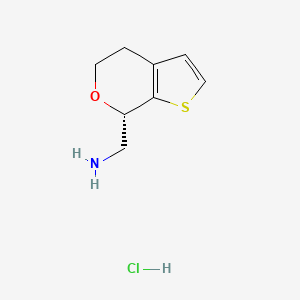 [(7S)-5,7-Dihydro-4H-thieno[2,3-c]pyran-7-yl]methanamine;hydrochloride