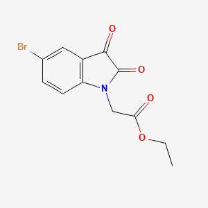 molecular formula C12H10BrNO4 B2978593 ethyl (5-bromo-2,3-dioxo-2,3-dihydro-1H-indol-1-yl)acetate CAS No. 754235-62-6