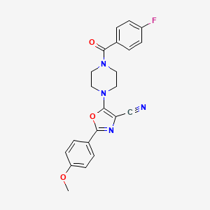 5-(4-(4-Fluorobenzoyl)piperazin-1-yl)-2-(4-methoxyphenyl)oxazole-4-carbonitrile