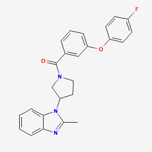 (3-(4-fluorophenoxy)phenyl)(3-(2-methyl-1H-benzo[d]imidazol-1-yl)pyrrolidin-1-yl)methanone