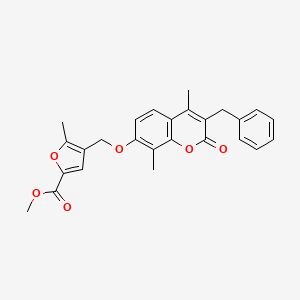 Methyl 4-[(3-benzyl-4,8-dimethyl-2-oxochromen-7-yl)oxymethyl]-5-methylfuran-2-carboxylate