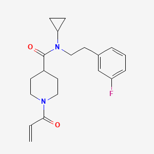 N-Cyclopropyl-N-[2-(3-fluorophenyl)ethyl]-1-prop-2-enoylpiperidine-4-carboxamide