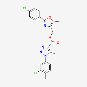 B2978637 [2-(4-chlorophenyl)-5-methyl-1,3-oxazol-4-yl]methyl 1-(3-chloro-4-methylphenyl)-5-methyl-1H-1,2,3-triazole-4-carboxylate CAS No. 946295-57-4