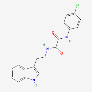 molecular formula C18H16ClN3O2 B2978683 N'-(4-chlorophenyl)-N-[2-(1H-indol-3-yl)ethyl]ethanediamide CAS No. 847593-01-5