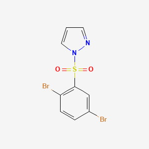 B2978762 1-(2,5-dibromobenzenesulfonyl)-1H-pyrazole CAS No. 1179400-66-8