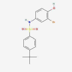 molecular formula C16H18BrNO3S B2978798 N-(3-bromo-4-hydroxyphenyl)-4-tert-butylbenzene-1-sulfonamide CAS No. 333444-22-7
