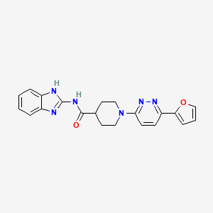 molecular formula C21H20N6O2 B2978804 N-(1H-1,3-benzodiazol-2-yl)-1-[6-(furan-2-yl)pyridazin-3-yl]piperidine-4-carboxamide CAS No. 1251543-05-1