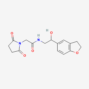 molecular formula C16H18N2O5 B2978828 N-[2-(2,3-DIHYDRO-1-BENZOFURAN-5-YL)-2-HYDROXYETHYL]-2-(2,5-DIOXOPYRROLIDIN-1-YL)ACETAMIDE CAS No. 1421455-95-9