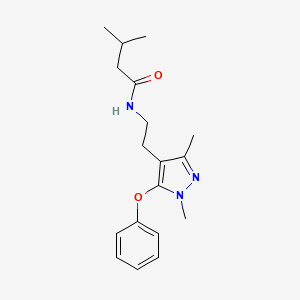 N-[2-(1,3-dimethyl-5-phenoxy-1H-pyrazol-4-yl)ethyl]-3-methylbutanamide