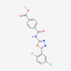 Methyl 4-((5-(2,5-dichlorophenyl)-1,3,4-oxadiazol-2-yl)carbamoyl)benzoate