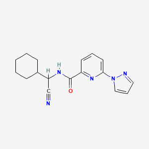 N-[Cyano(cyclohexyl)methyl]-6-pyrazol-1-ylpyridine-2-carboxamide