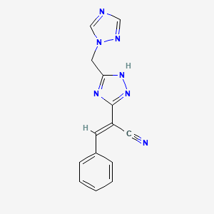 3-phenyl-2-[5-(1H-1,2,4-triazol-1-ylmethyl)-4H-1,2,4-triazol-3-yl]acrylonitrile
