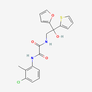 N1-(3-chloro-2-methylphenyl)-N2-(2-(furan-2-yl)-2-hydroxy-2-(thiophen-2-yl)ethyl)oxalamide