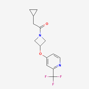 2-Cyclopropyl-1-[3-[2-(trifluoromethyl)pyridin-4-yl]oxyazetidin-1-yl]ethanone