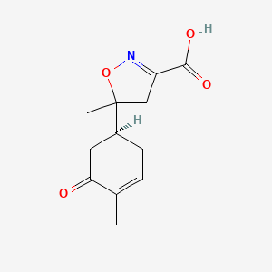 (5S)-5-methyl-5-[(1S)-4-methyl-5-oxo-3-cyclohexenyl]-4,5-dihydro-3-isoxazolecarboxylic acid