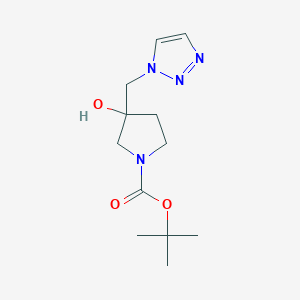 Tert-butyl 3-hydroxy-3-(triazol-1-ylmethyl)pyrrolidine-1-carboxylate